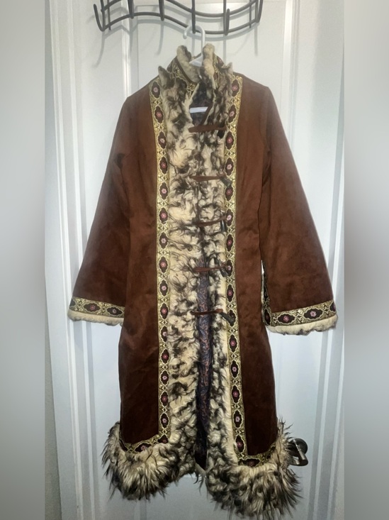 Unknown Jackets & Blazers - Afghan coat vintage 70s bohemian -style brown suede and shearling